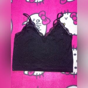Black lace tank top